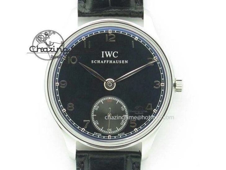 MIROTIME 0426 TimelessDesign Portuguese IW358304 ZF 1:1 Best Edition SS Blue Dial on Leather Strap A 7078